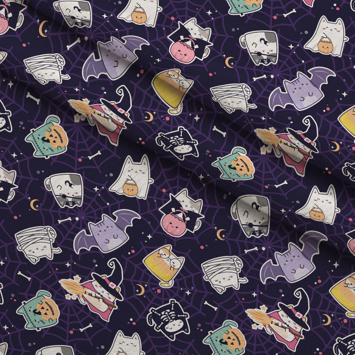 Pastel Spiderwebs Pattern 6 Minky Fabric