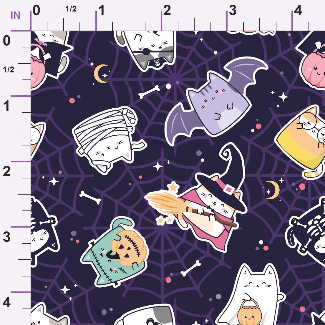 Pastel Spiderwebs Pattern 6 Minky Fabric
