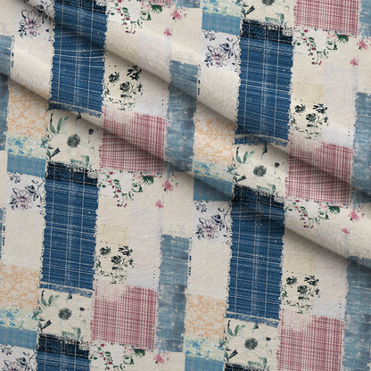 Patchwork Posies Pattern 1 Minky Fabric