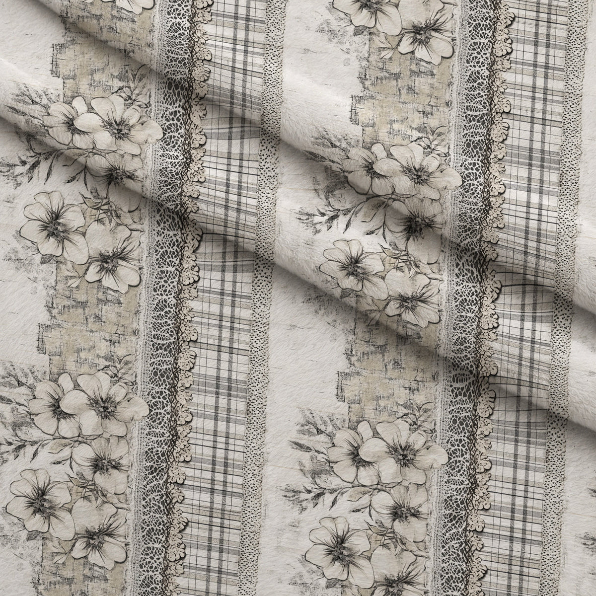 Patchwork Posies Pattern 10 Minky Fabric