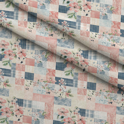 Patchwork Posies Pattern 12 Minky Fabric