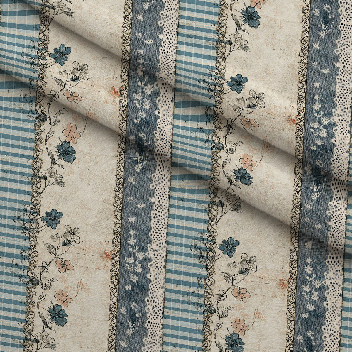 Patchwork Posies Pattern 13 Minky Fabric