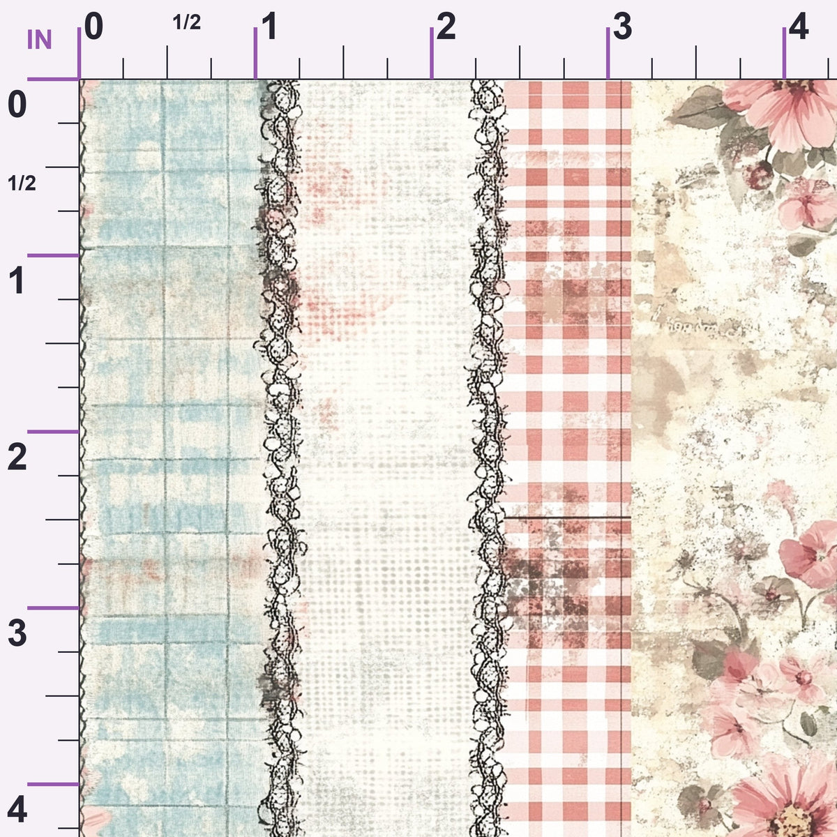 Patchwork Posies Pattern 14 Minky Fabric