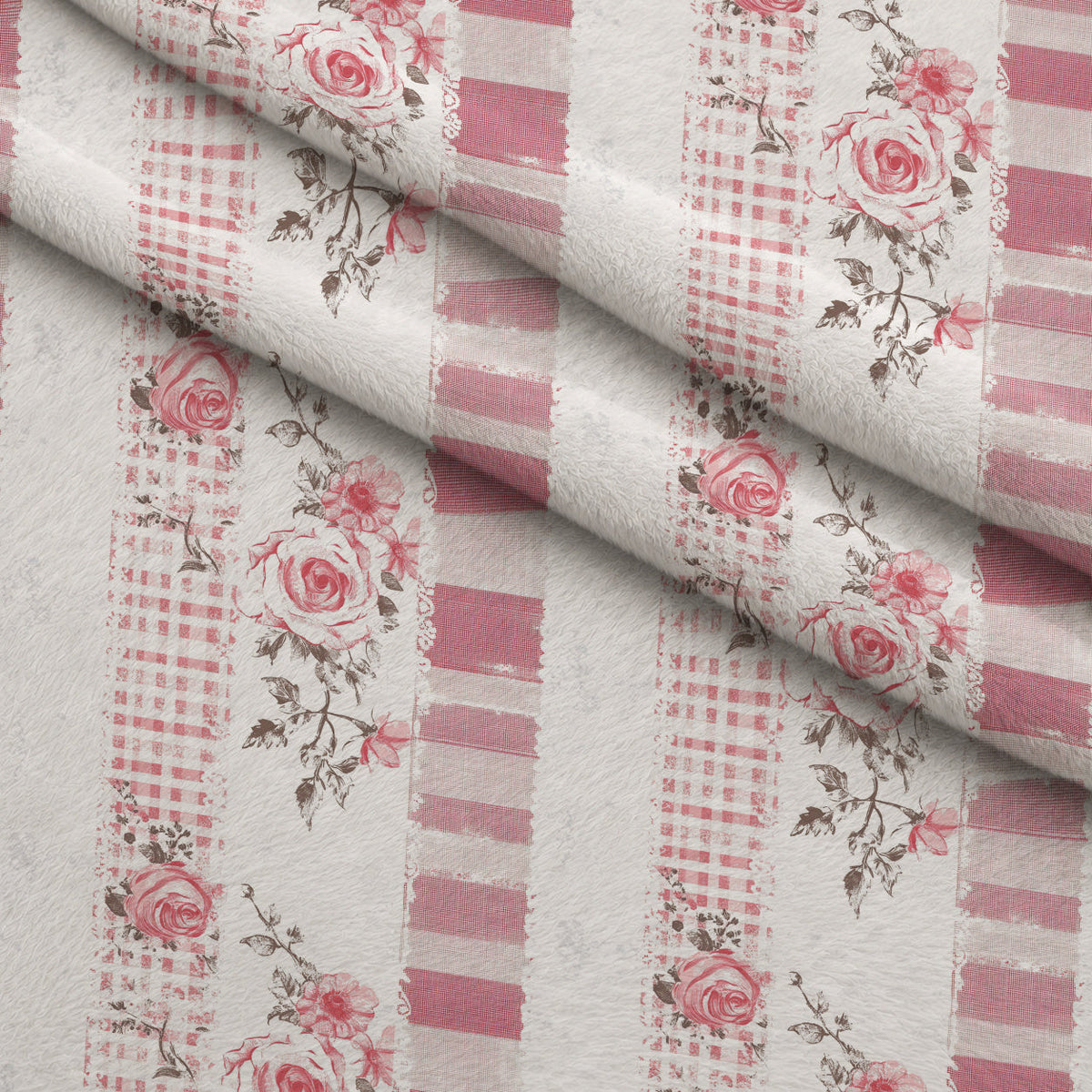 Patchwork Posies Pattern 15 Minky Fabric