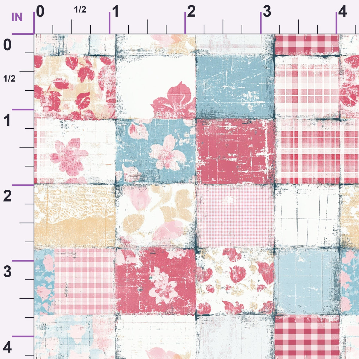 Patchwork Posies Pattern 16 Minky Fabric