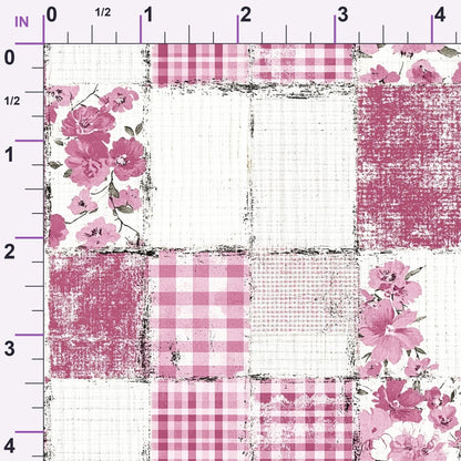 Patchwork Posies Pattern 18 Minky Fabric