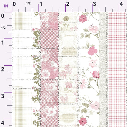 Patchwork Posies Pattern 19 Minky Fabric
