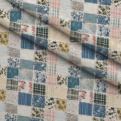 Patchwork Posies Pattern 2 Minky Fabric