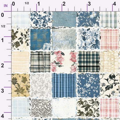 Patchwork Posies Pattern 2 Minky Fabric