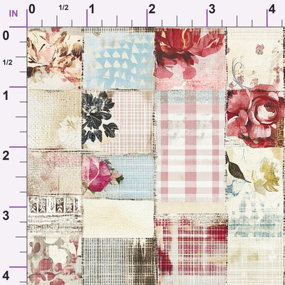 Patchwork Posies Pattern 20 Minky Fabric