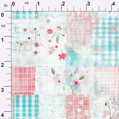 Patchwork Posies Pattern 22 Minky Fabric
