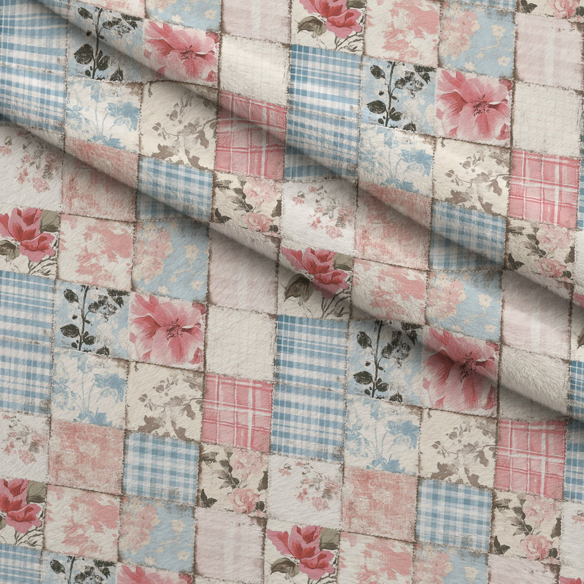 Patchwork Posies Pattern 23 Minky Fabric