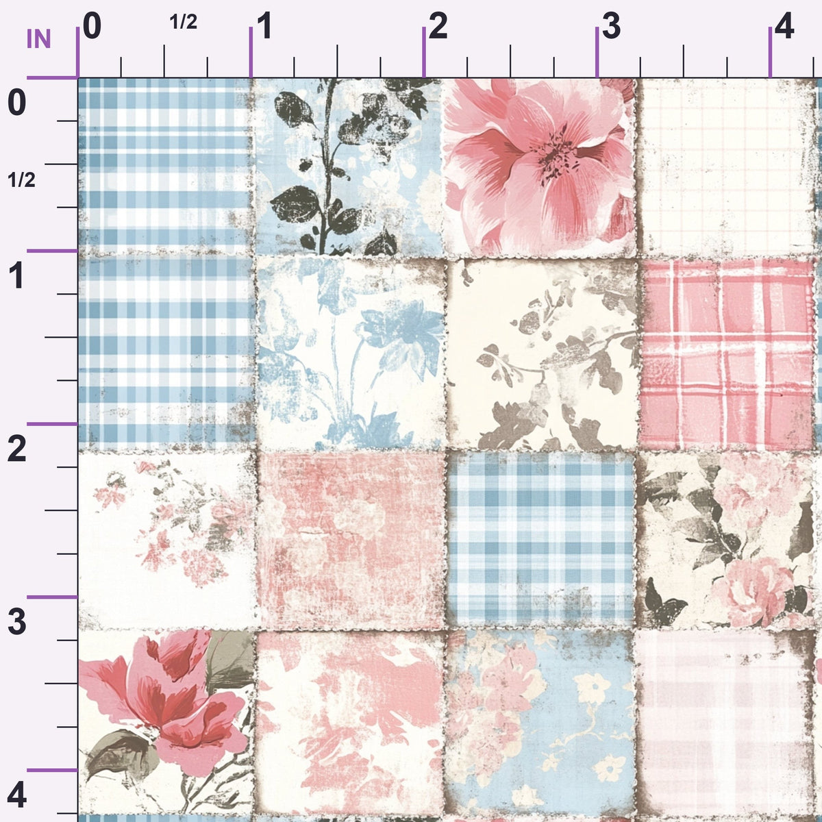 Patchwork Posies Pattern 23 Minky Fabric