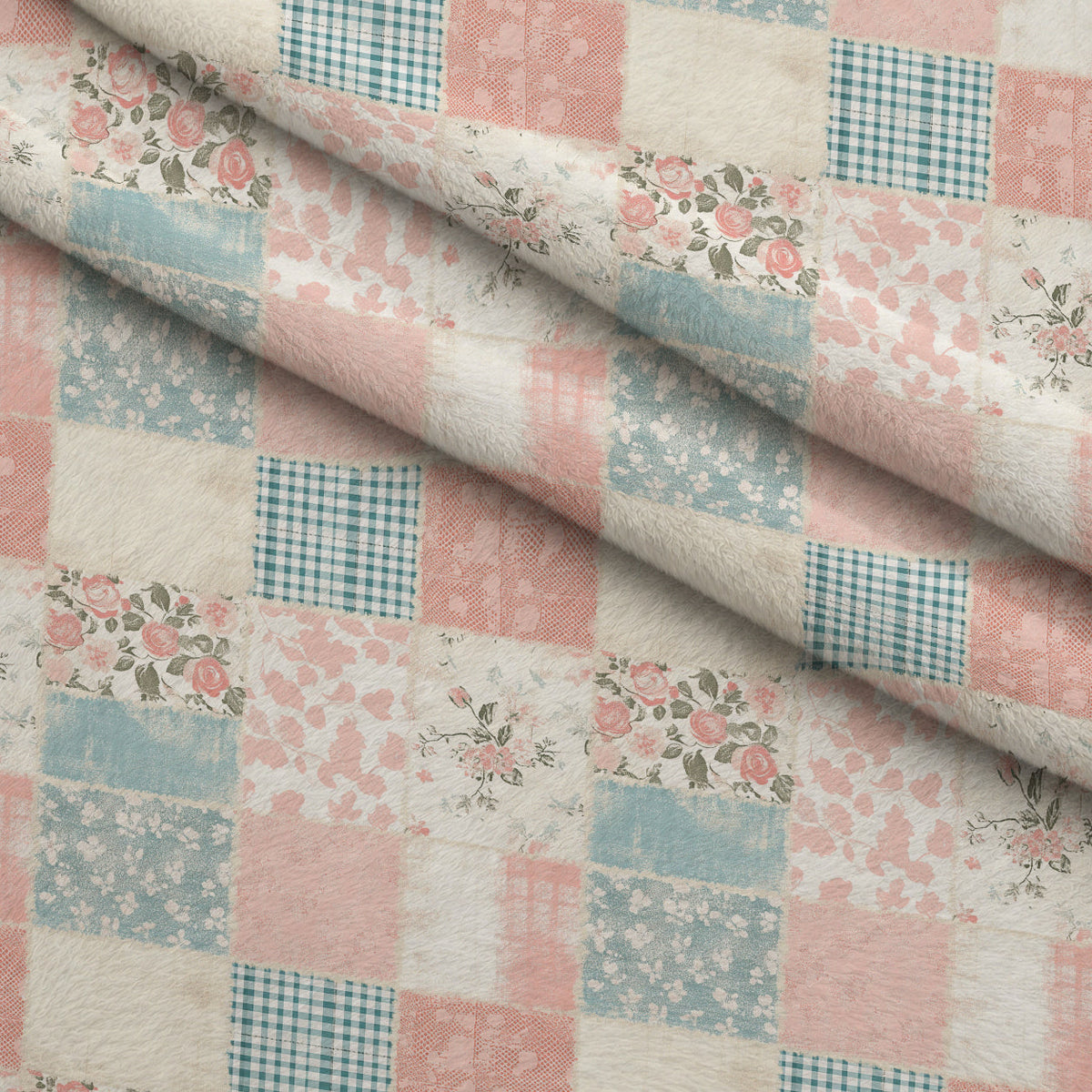 Patchwork Posies Pattern 3 Minky Fabric