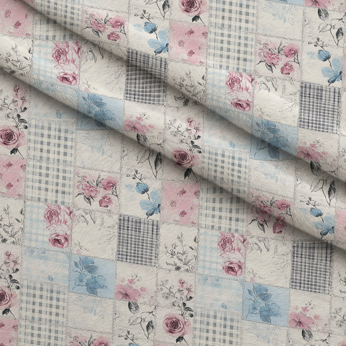 Patchwork Posies Pattern 5 Minky Fabric
