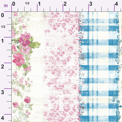 Patchwork Posies Pattern 6 Minky Fabric