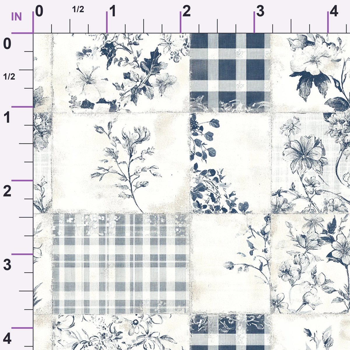 Patchwork Posies Pattern 8 Minky Fabric