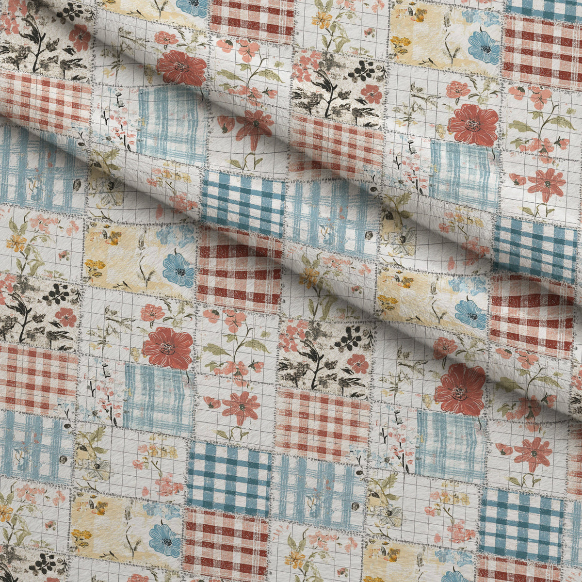 Patchwork Posies Pattern 9 Minky Fabric