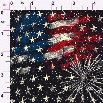 Patriotic Pattern 22 Minky Fabric