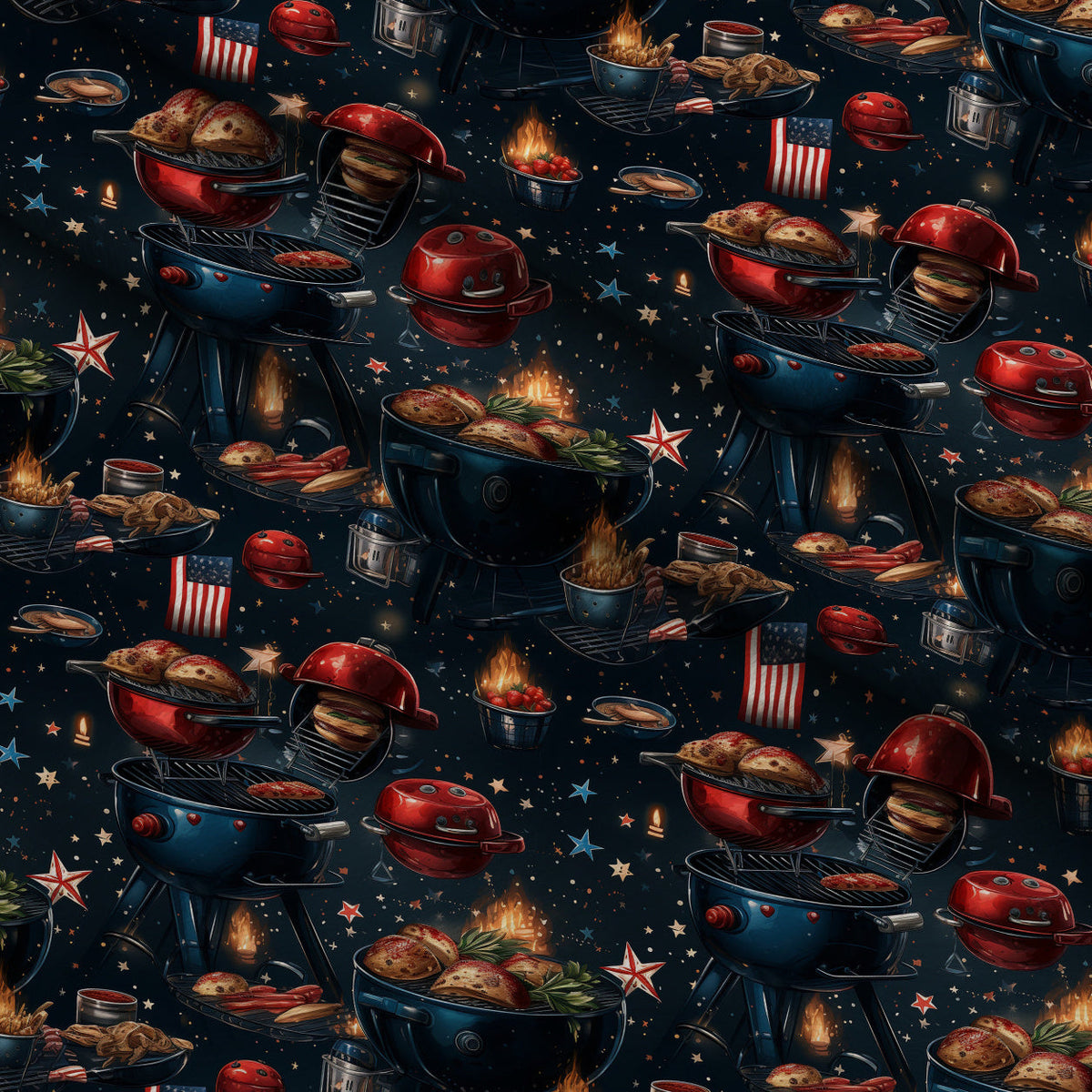 Patriotic Petals Pattern 15 Minky Fabric