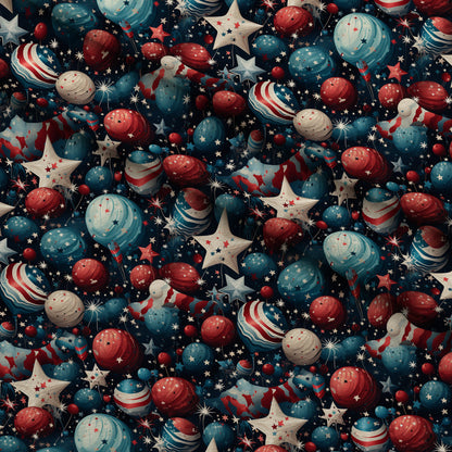 Patriotic Petals Pattern 2 Minky Fabric