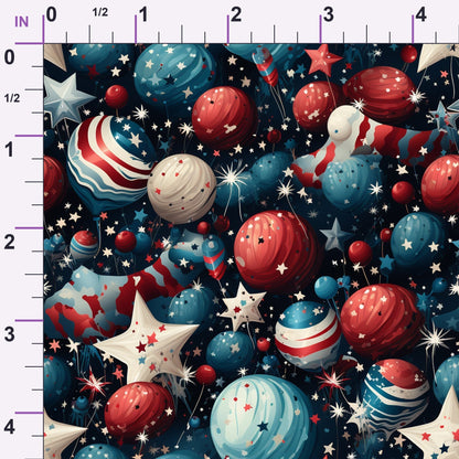 Patriotic Petals Pattern 2 Minky Fabric