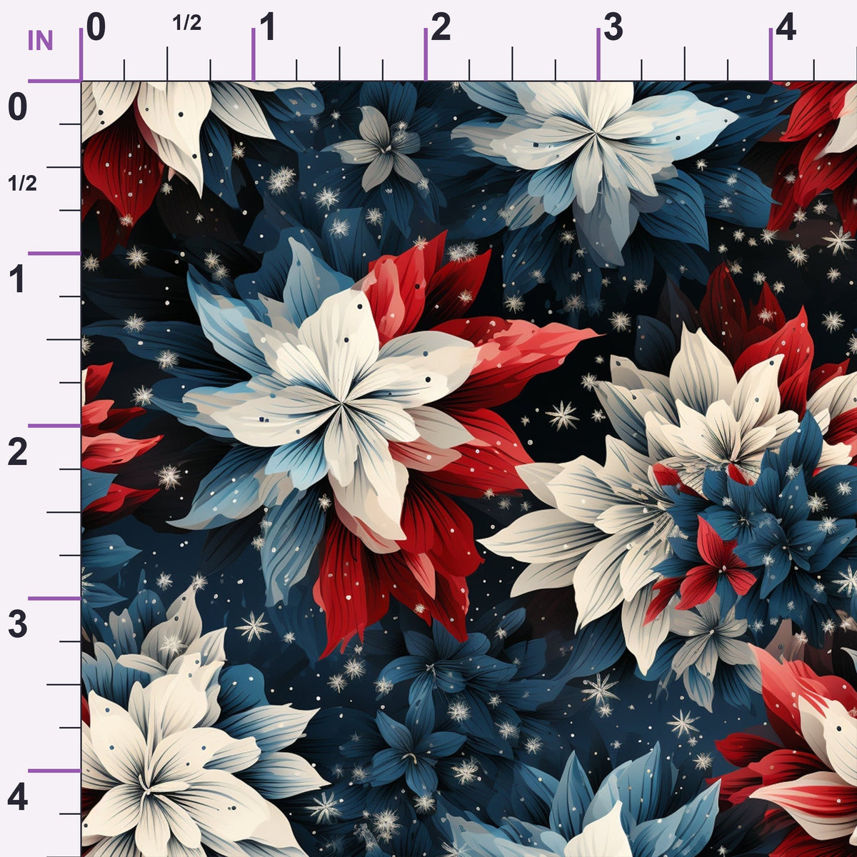 Patriotic Petals Pattern 20 Minky Fabric