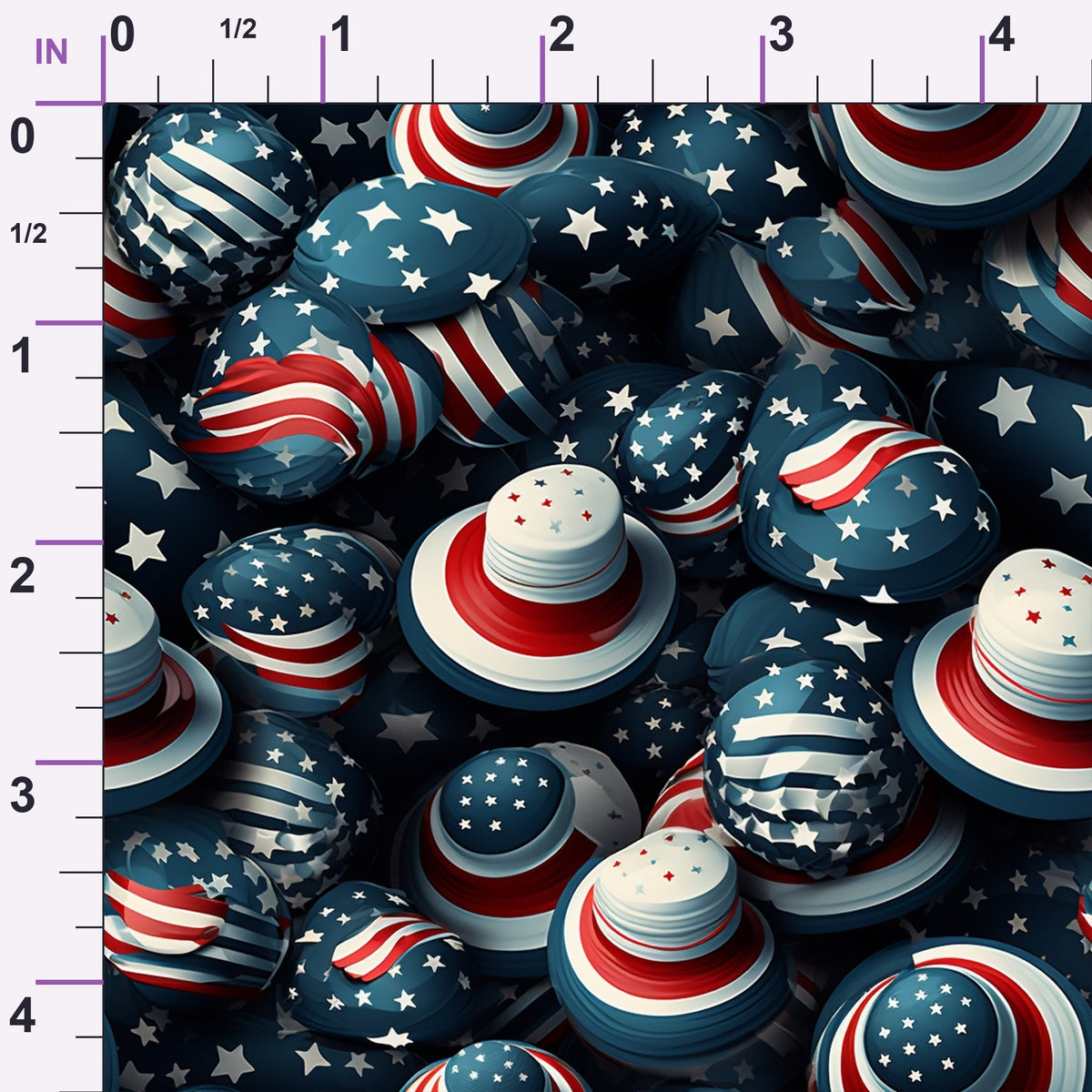 Patriotic Petals Pattern 4 Minky Fabric