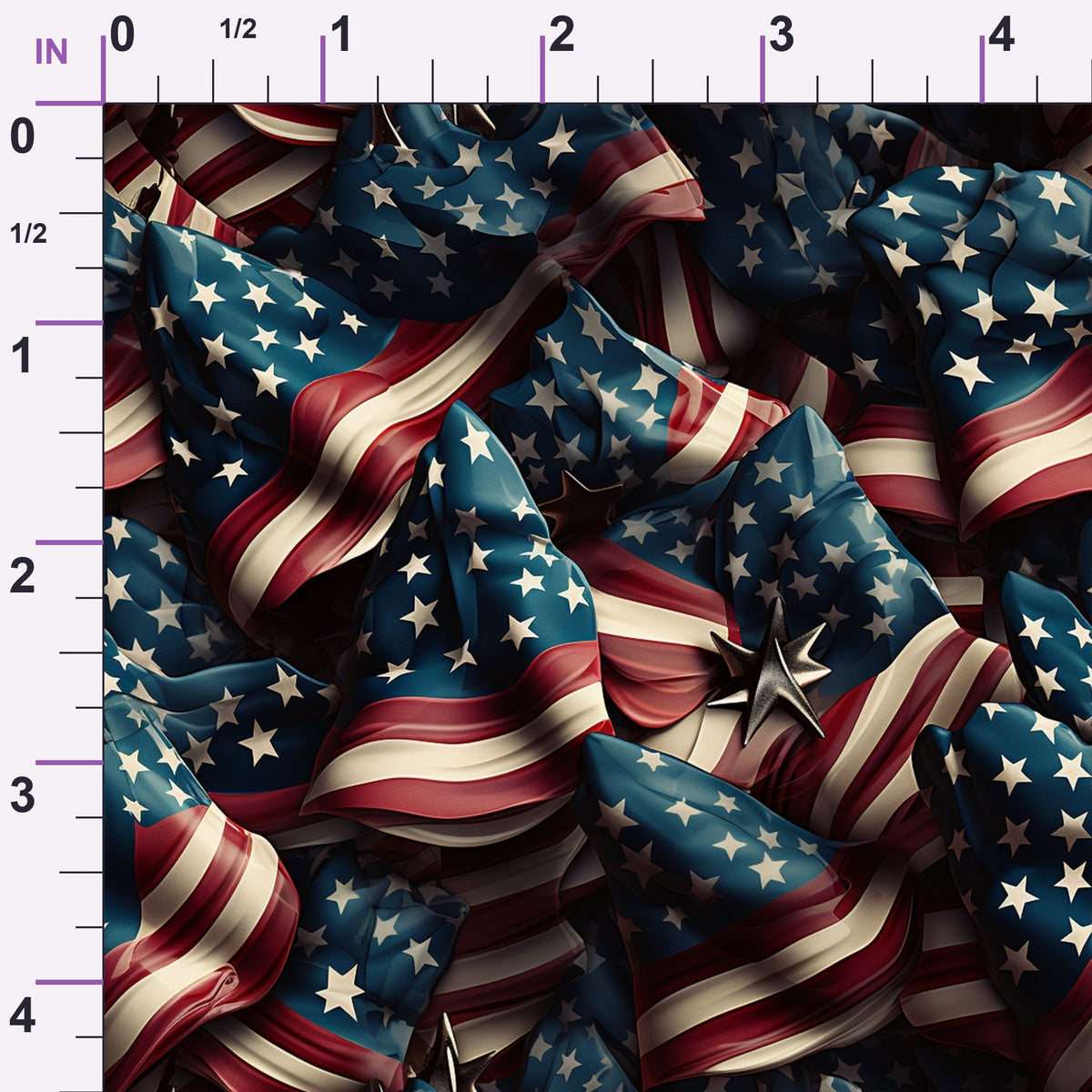 Patriotic Petals Pattern 5 Minky Fabric
