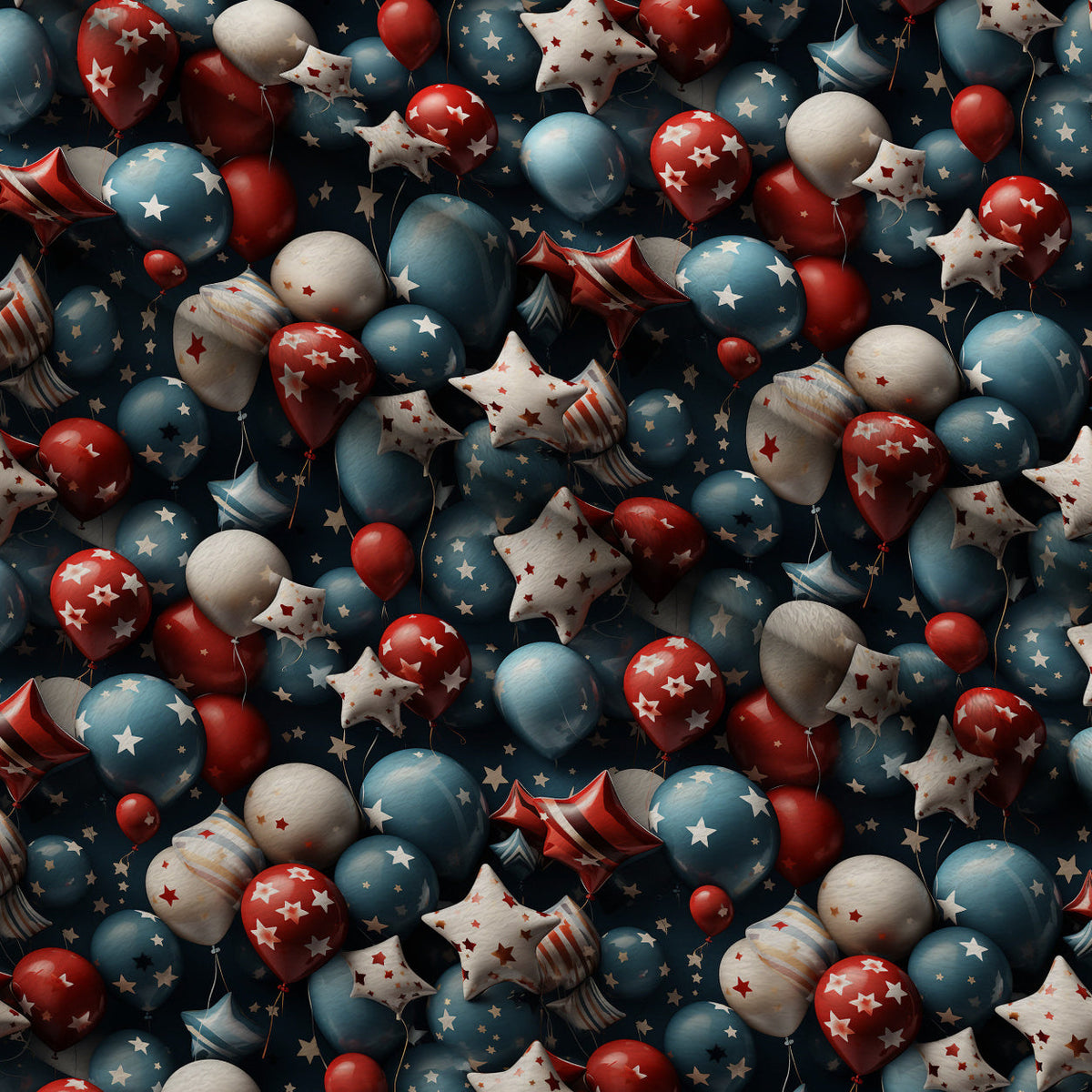 Patriotic Petals Pattern 6 Minky Fabric
