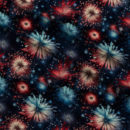 Patriotic Petals Pattern 7 Minky Fabric