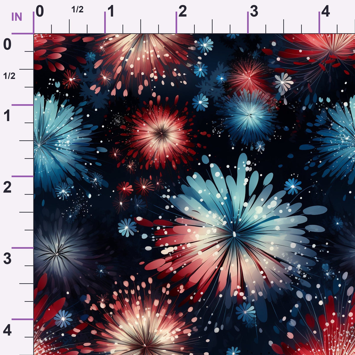 Patriotic Petals Pattern 7 Minky Fabric