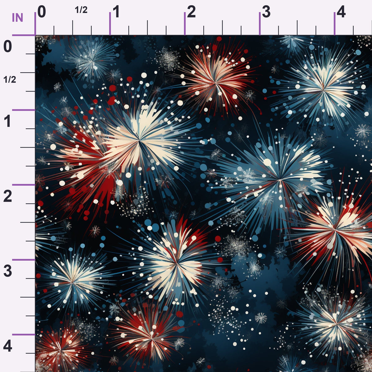 Patriotic Petals Pattern 8 Minky Fabric