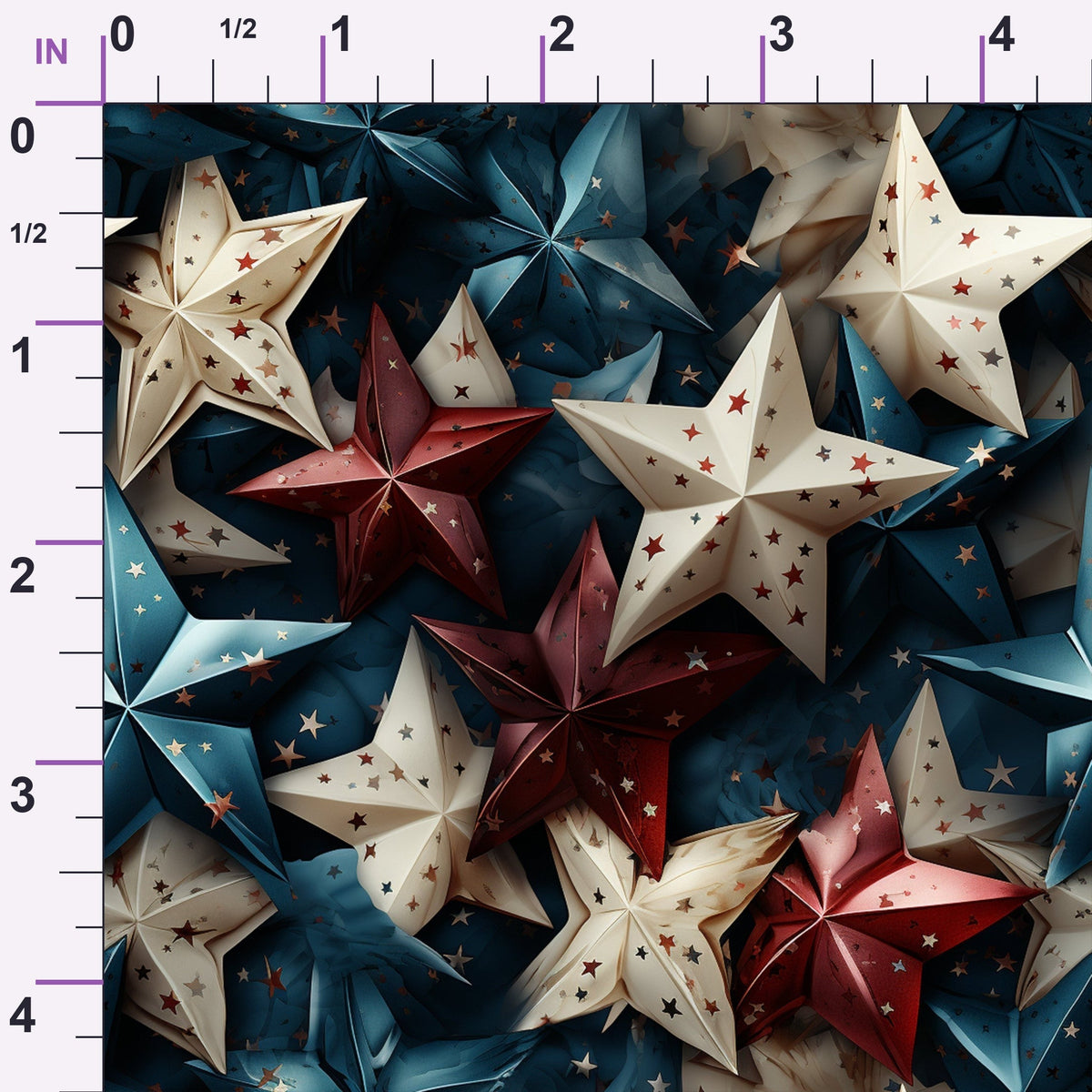 Patriotic Petals Pattern 9 Minky Fabric