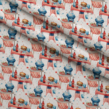 Patriotic Picnic Pattern 10 Minky Fabric