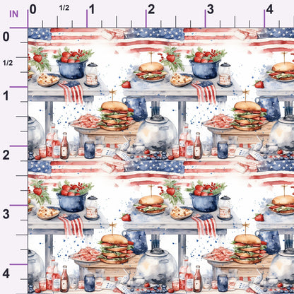Patriotic Picnic Pattern 11 Minky Fabric