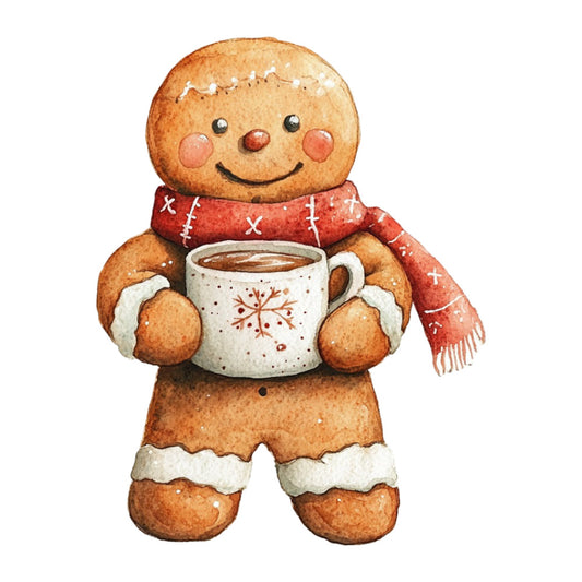 Christmas Gingerbread Man Fabric Panel 4