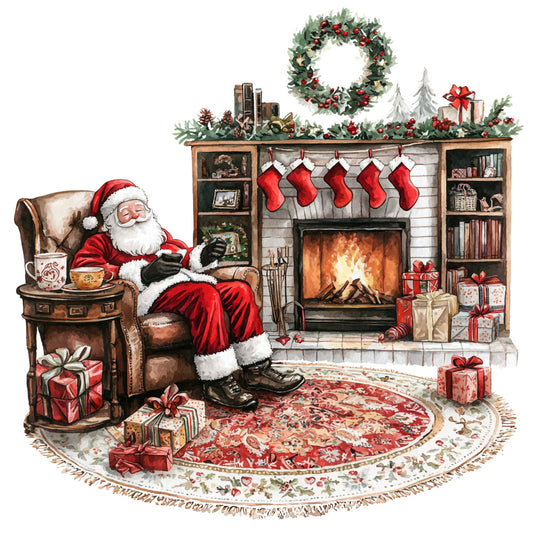 Santas Day Off Fabric Panel 34