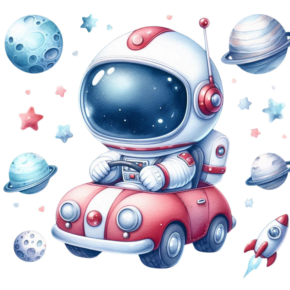 Cute Little Astronaut Fabric Panel 8