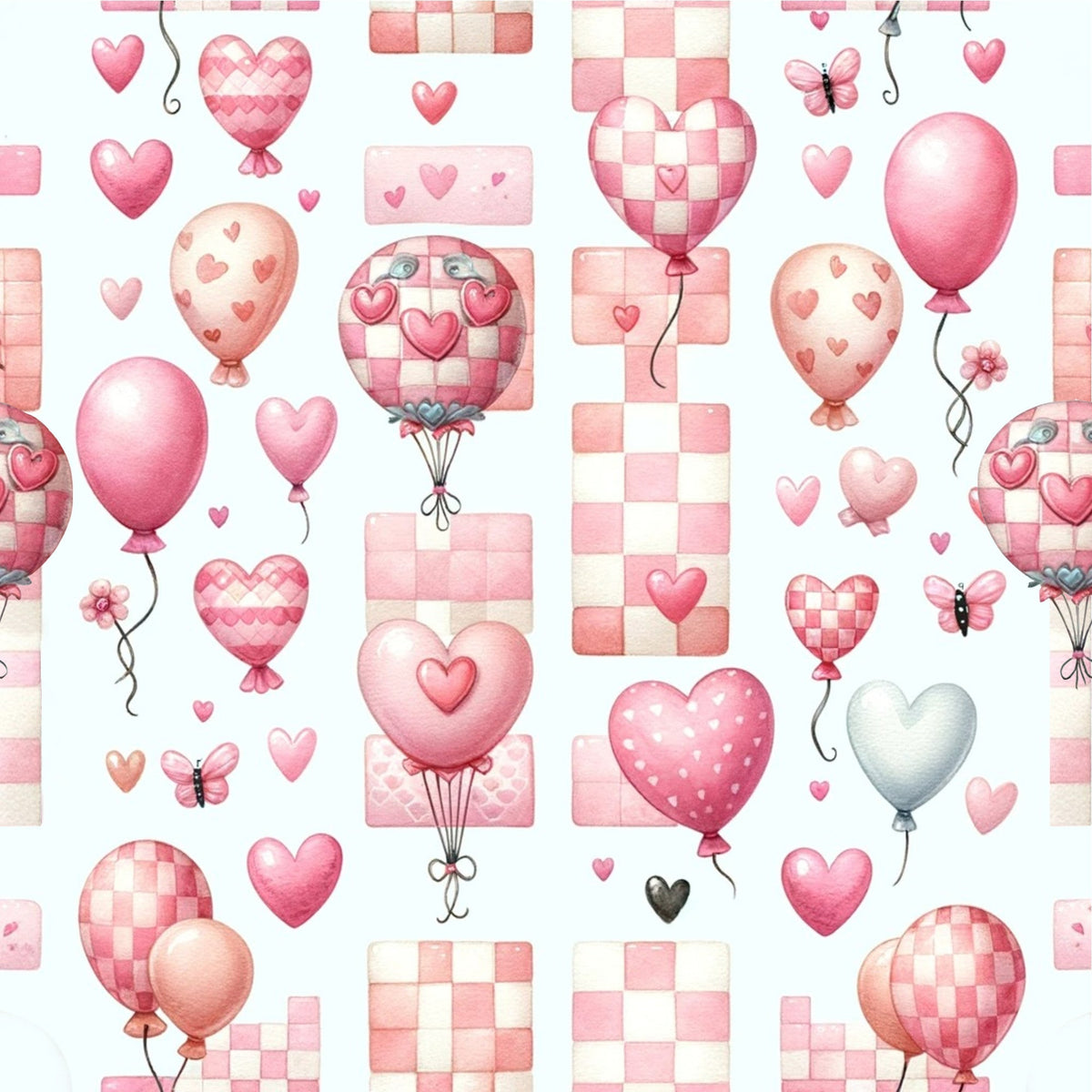 Rosy Balloon Cubs Pattern 9 Minky Fabric