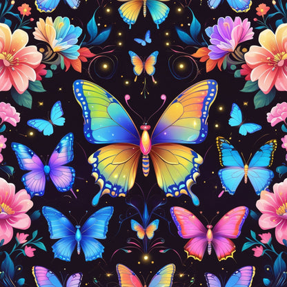 Fantasy Butterflies Pattern 23 Quilting Cotton Fabric