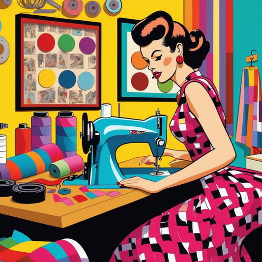 Pop Art Sewing Fabric Panel 78