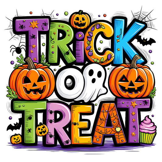 Trick or Treat Halloween Ghost Fabric Panel 1