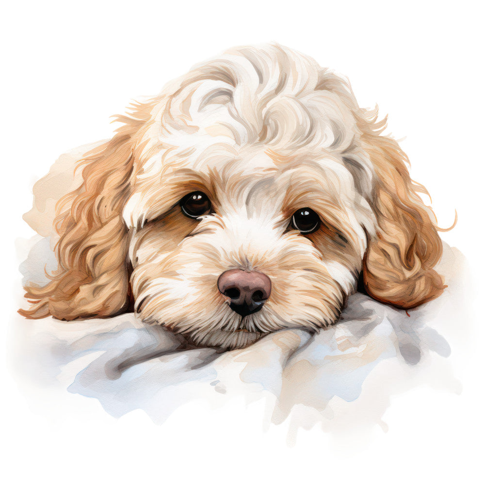 Cavapoo Dog Collage Cute Cavapoos Fabric Panel 70 – QuiltingFabricPanels.com