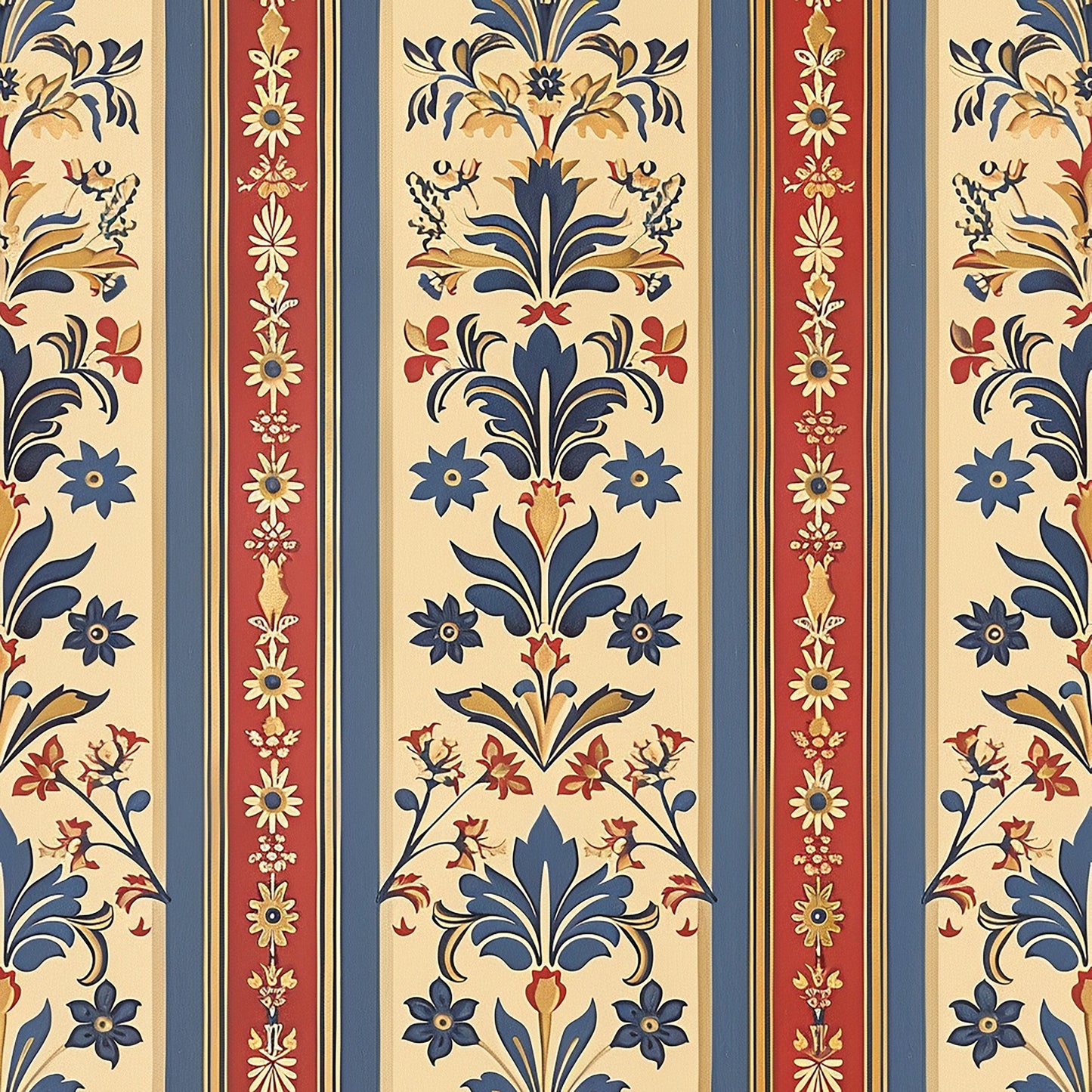 Medieval French Pattern 2 Quilting Cotton Fabric