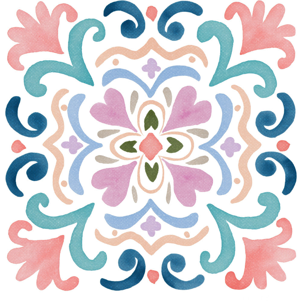 mandala, symmetrical, floral, geometric, bohemian, whimsical, decorative, teal, coral pink, dusty rose, navy blue, periwinkle blue, sage green, forest green, peach, lavender purple, taupe gray, cream white, quatrefoil, scrollwork, flourishes, petals, damask, medallion, medallion center, spring, vintage, traditional, elegant, ornamental