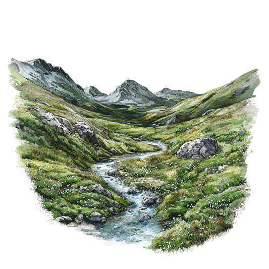 Greenland Landscape Fabric Panel 6