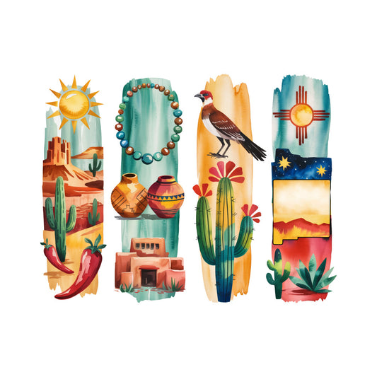 Brushstroke State Fabric Panel 11