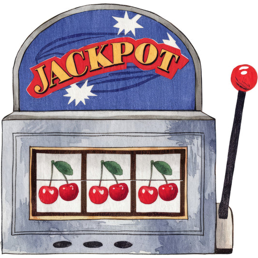 Watercolor Casino Fabric Panel 44