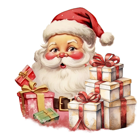 Retro Santa Claus Fabric Panel 4